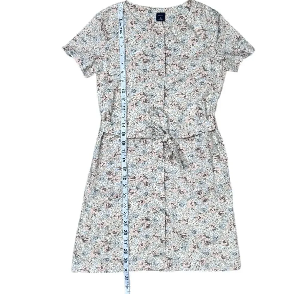GAP Kids Floral Tie-Belt Dress with Button Front - Size Girls XL